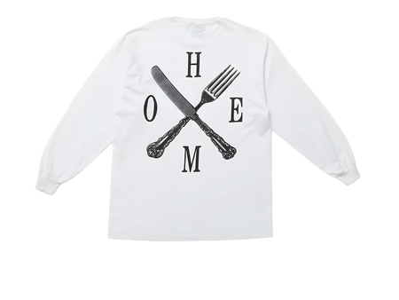 White Long Back Tee | Meals Sleeved Tee | HOME